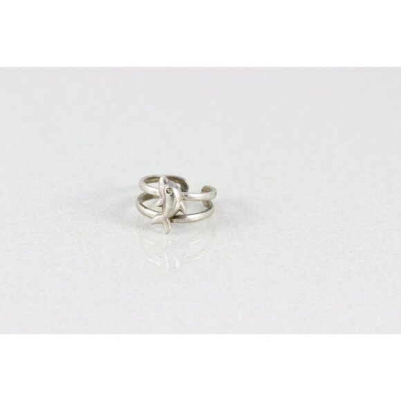 Sterling Silver Dolphin Toe Ring Adjustable - Picture 4 of 5